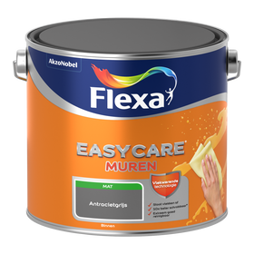 Flexa Easycare Muurverf - Mat - Antracietgrijs - 2,5L
