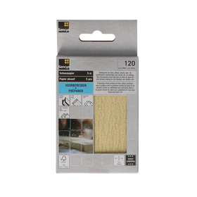 Sencys Schuurvel - P120 - Stearaat Wit - 70x100mm - 5 stuks