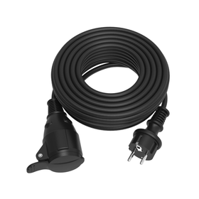 Sencys verlengsnoer schuko type H07RN-F - 3G1.5mm² 10m zwart