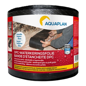 Aquaplan – DPC-Waterkeringsfolie – voor binnen- en buitenmuren - 10 cm x 30 m