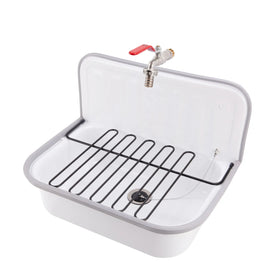 Aquavive Wasbak Clean Sink - Staal - Vierkant - Wit - 52,5x35x37,5cm