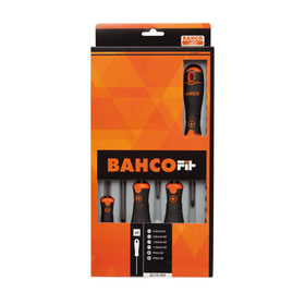 BahcoFit schroevendraaierset met rubber greep - 6-delig