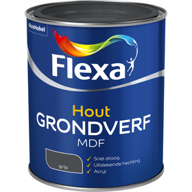 Flexa Grondverf - MDF en Hout - Grijs - 750ml