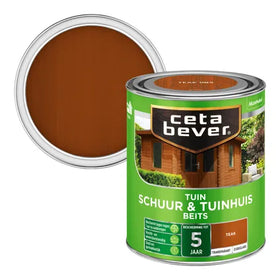CetaBever transparant  schuur- & tuinhuis beits 085 teak 750ml