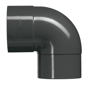 Martens elleboog pvc antraciet 87° 80mm