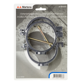 Martens beugel antraciet 80 mm + schroefankers 2st