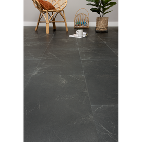 CanDo PVC-vloer Feel tegel XL donker marmer 6mm 1,64m²