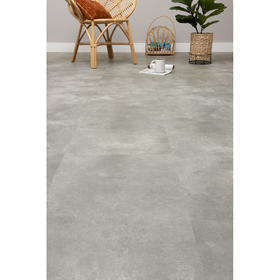 CanDo PVC-vloer Feel tegel XL warm grijs 6mm 1,64m²