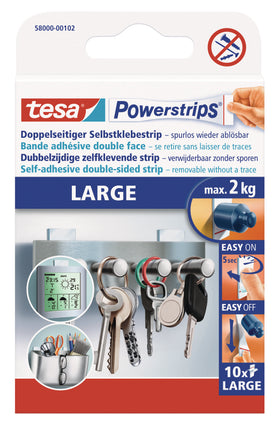 Tesa Powerstrips strips groot wit - 10 stuks