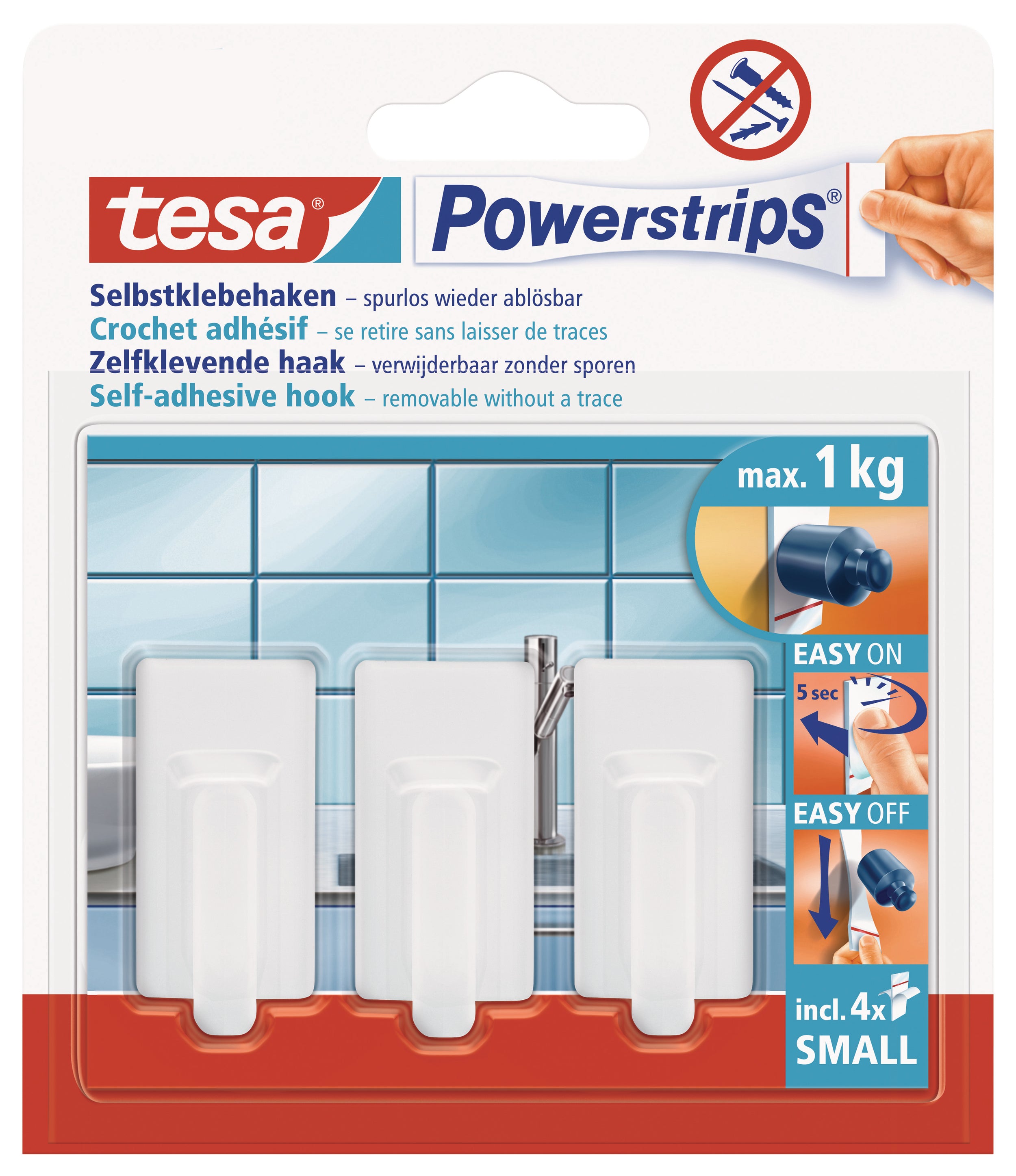 Tesa Powerstrips Haken Small Wit 3 Stuks