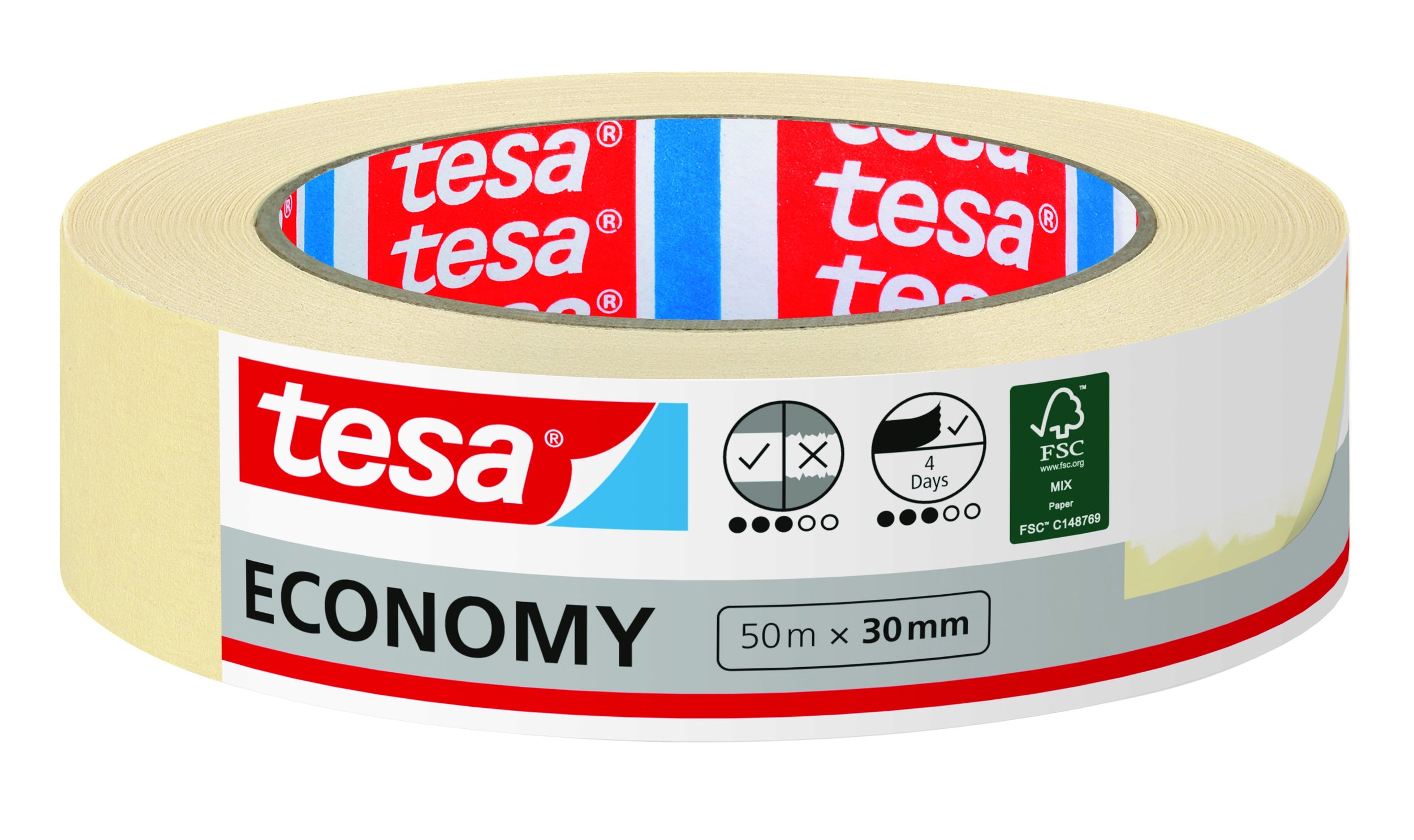 Tesa afplaktape Economy Masking 50mx30mm