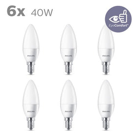 Philips ledlamp kaars warm wit E14 5,5W 6st
