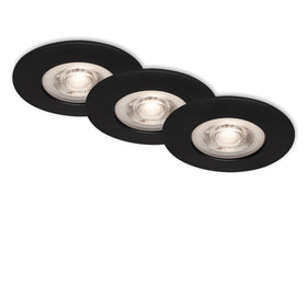 Briloner LED inbouwspot set 90mm zwart
