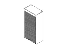 Roldeur grijs 126x60
