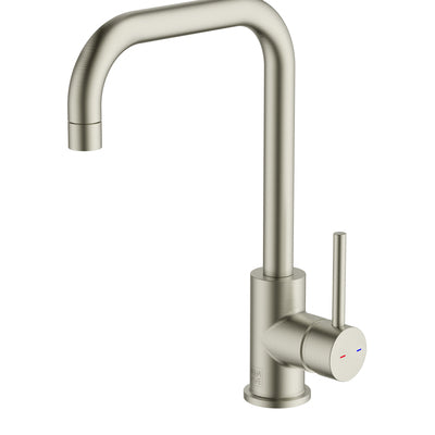 AquaVive Eco keukenmengkraan Fonti geborsteld staal