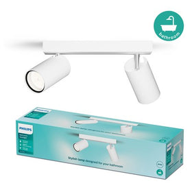 Philips opbouwspot badkamer Idris wit 2xGU10