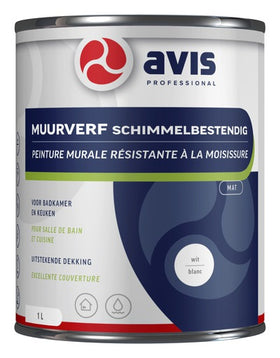 Avis Muurverf Schimmelbestendig Wit Mat 1L
