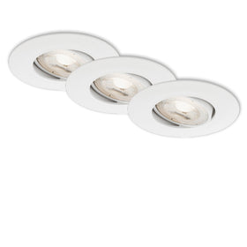 Briloner LED inbouwspot set 90mm wit set van 3st