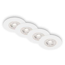 Briloner LED inbouwspot set 90mm wit set van 4st