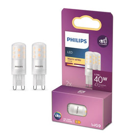 Philips LED Capsule Transparant - 40 W - G9 - warmwit licht - 2 stuks
