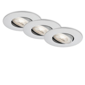 Briloner LED inbouwspot set 90mm mat-chroom ultra vlak
