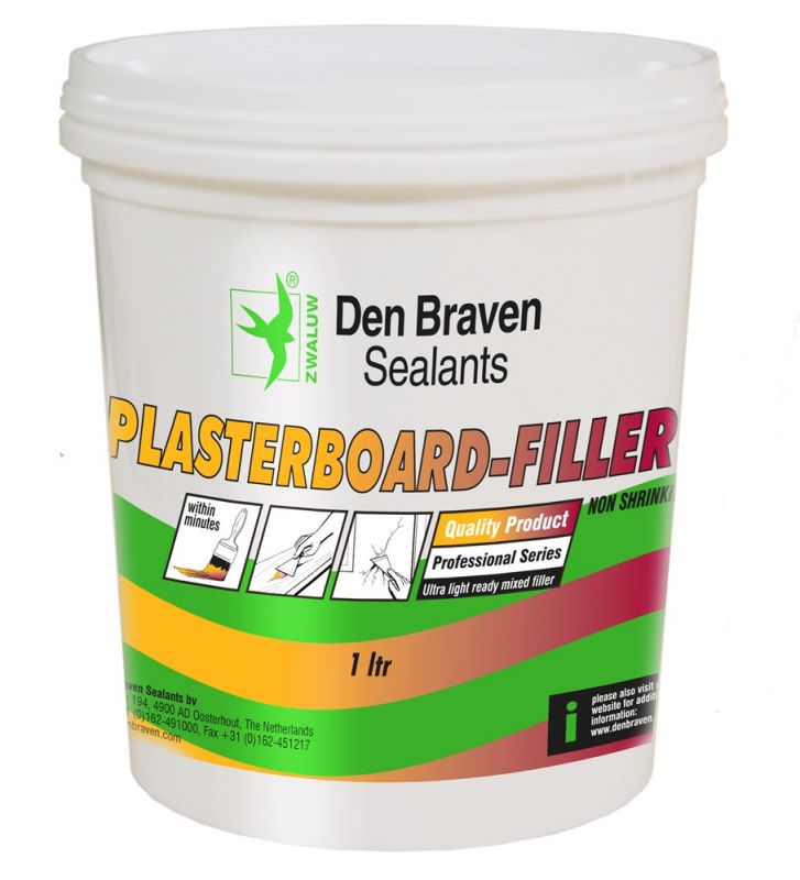 Zwaluw Plasterboard-Filler 1 liter Wit